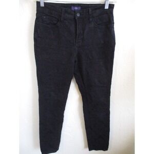NYDJ Jade Black Floral Jacquard Jeans Jeggings Leggings Size 6